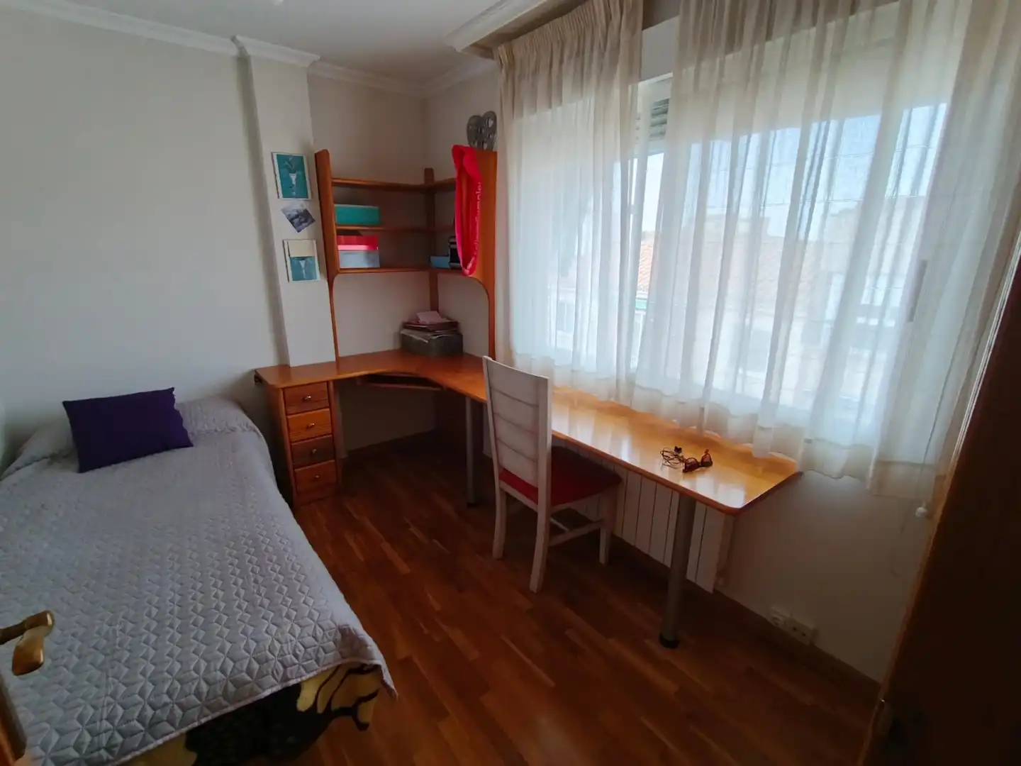 Bedroom of Flat for rent in Albacete  with Air Conditioner, Heating and Parquet flooring