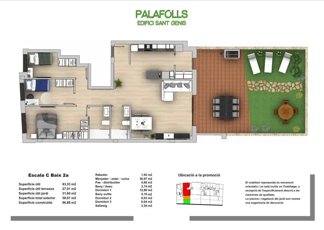 Planta baja en venta en Palafolls con Aire acondicionado, Calefacción y Jardín privado