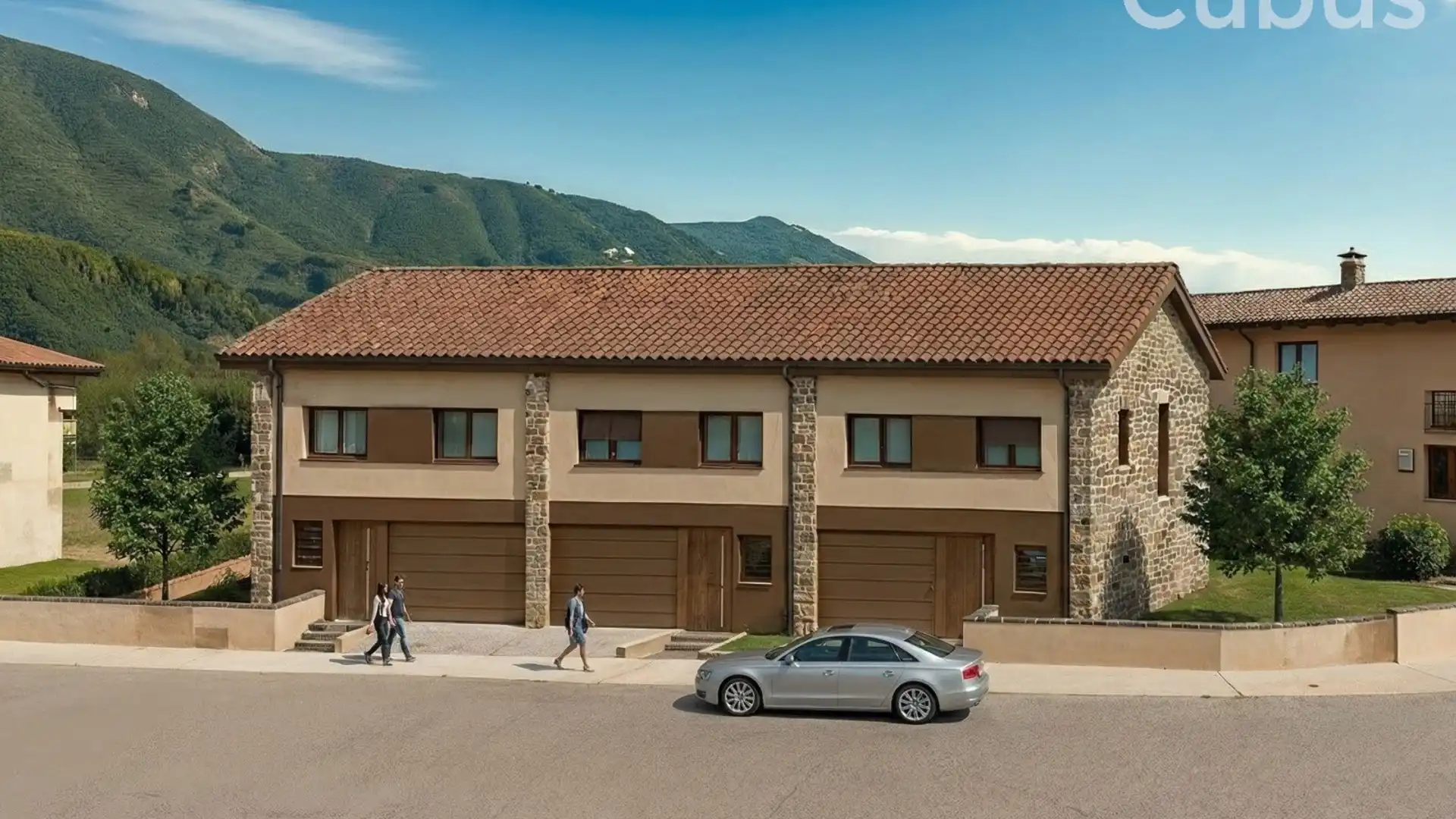 Exterior view of Single-family semi-detached for sale in Riudaura  with Heating