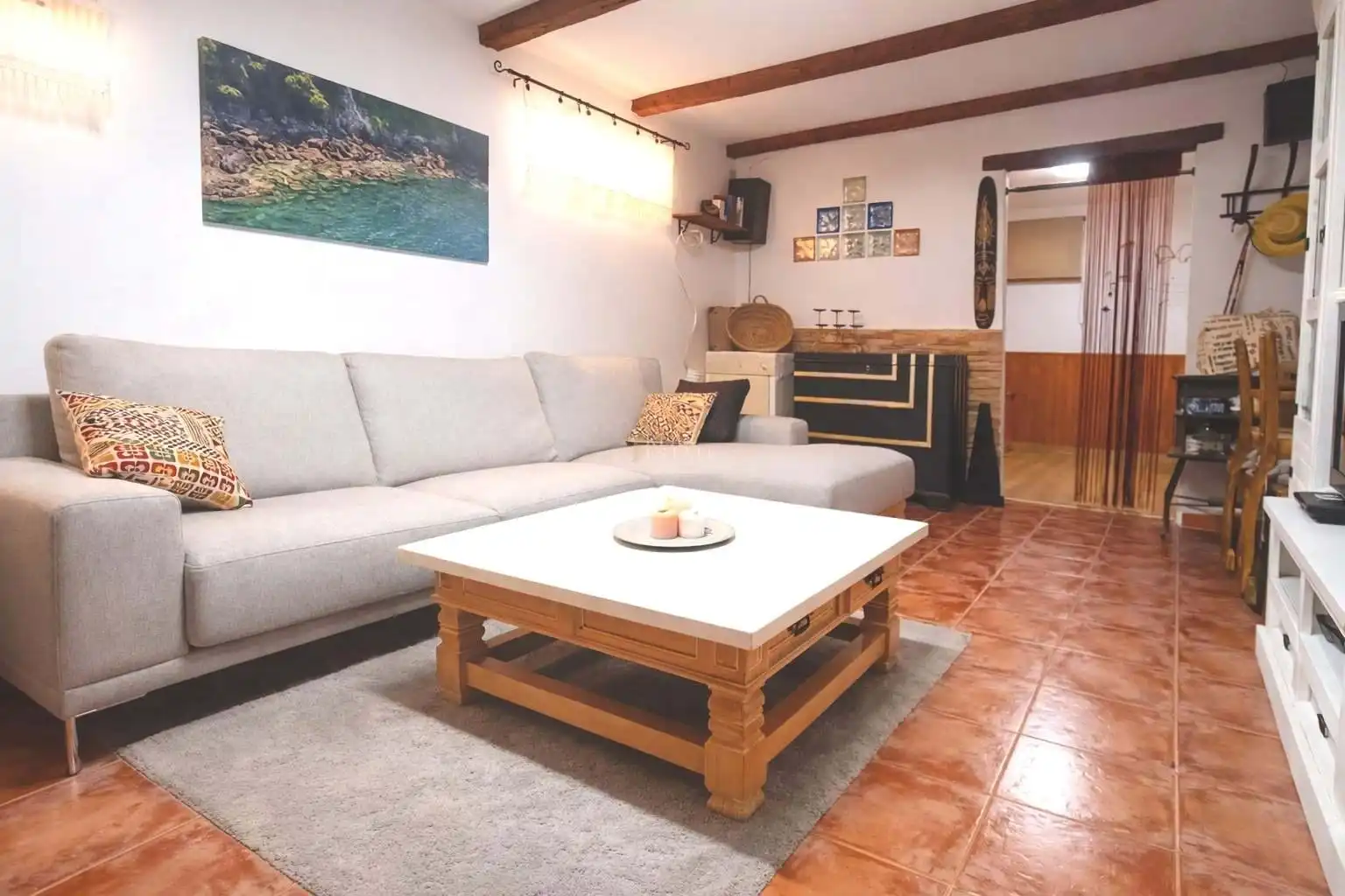 Sala d'estar de Casa o xalet en venda en Elche / Elx amb Aire condicionat, Terrassa i Traster
