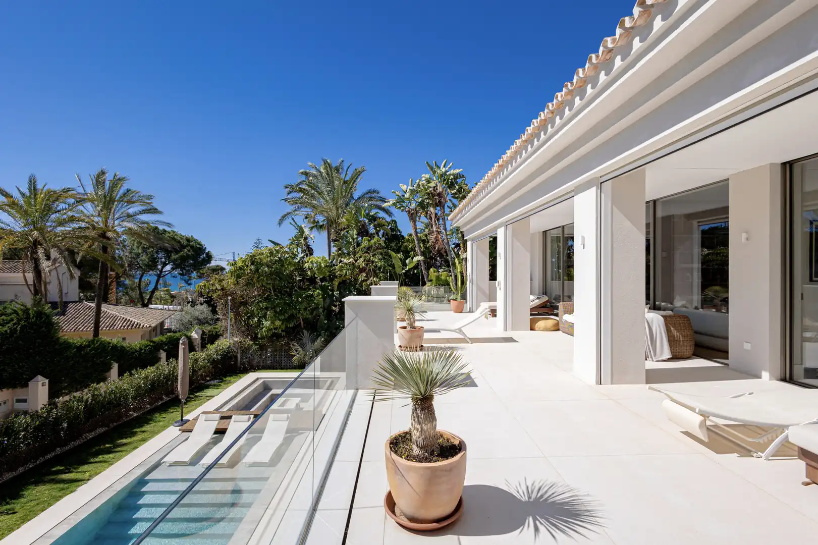 Terrassa de Casa o xalet de lloguer en Marbella amb Calefacció, Jardí privat i Terrassa