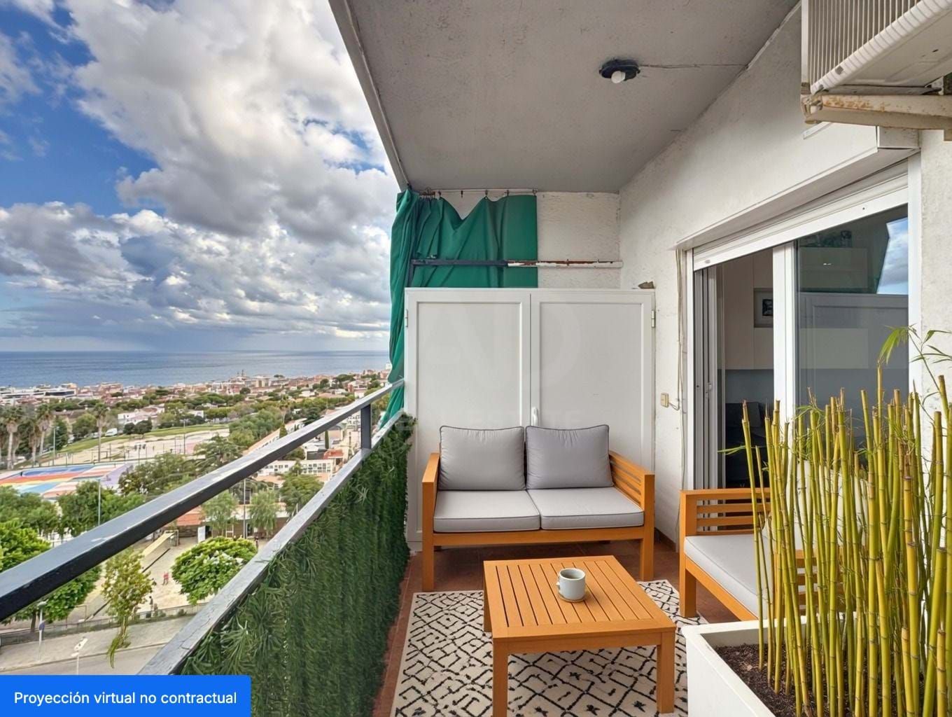 Balcony of Flat for sale in El Masnou  with Air Conditioner