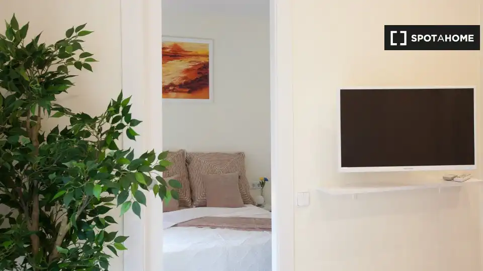 Schlafzimmer von Wohnung zur Miete in Barcelona mit Klimaanlage, Heizung und Möbliert