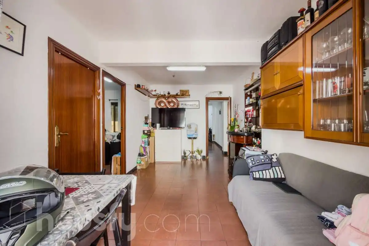Sala d'estar de Pis en venda en Badalona amb Aire condicionat, Terrassa i Balcó