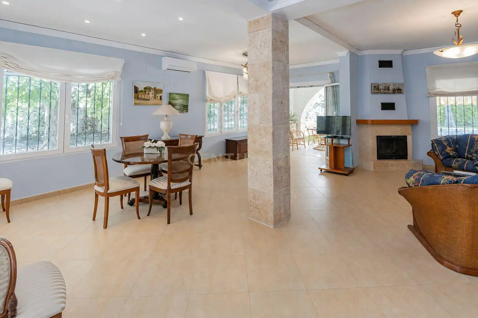 Dining room of Houses for sale in Dénia  with Air Conditioner, Private garden and Storage room