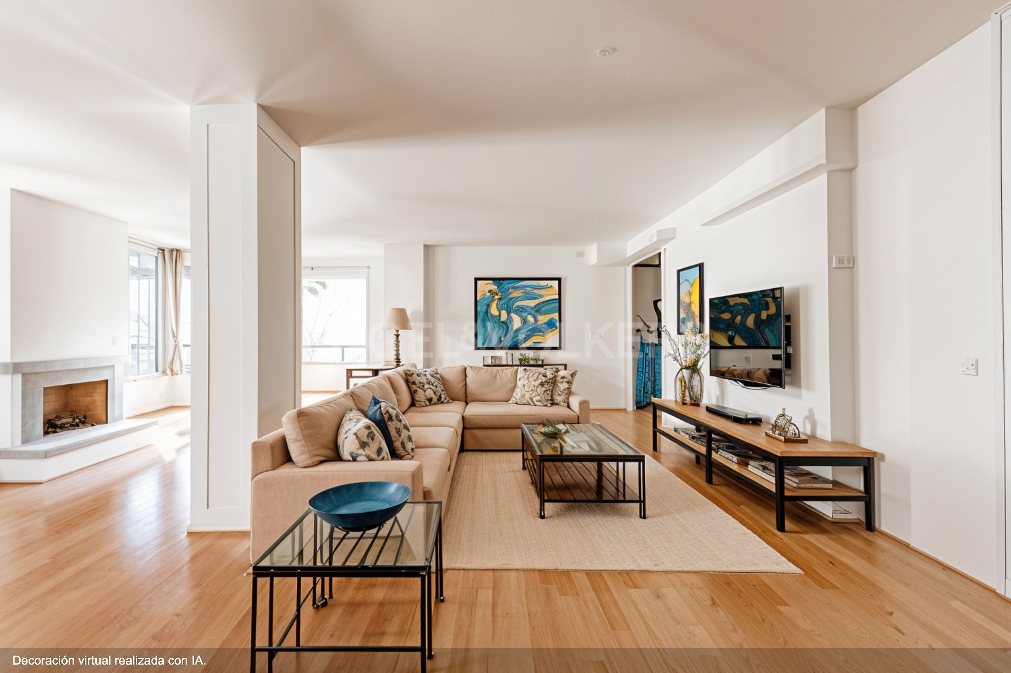 Sala d'estar de Apartament en venda en  Barcelona Capital amb Aire condicionat, Calefacció i Parquet