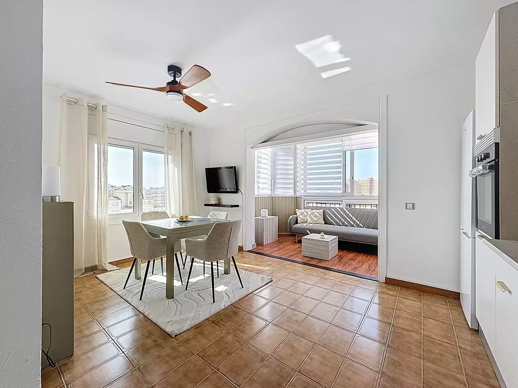 Living room of Flat for sale in Roses  with Heating and Furnished