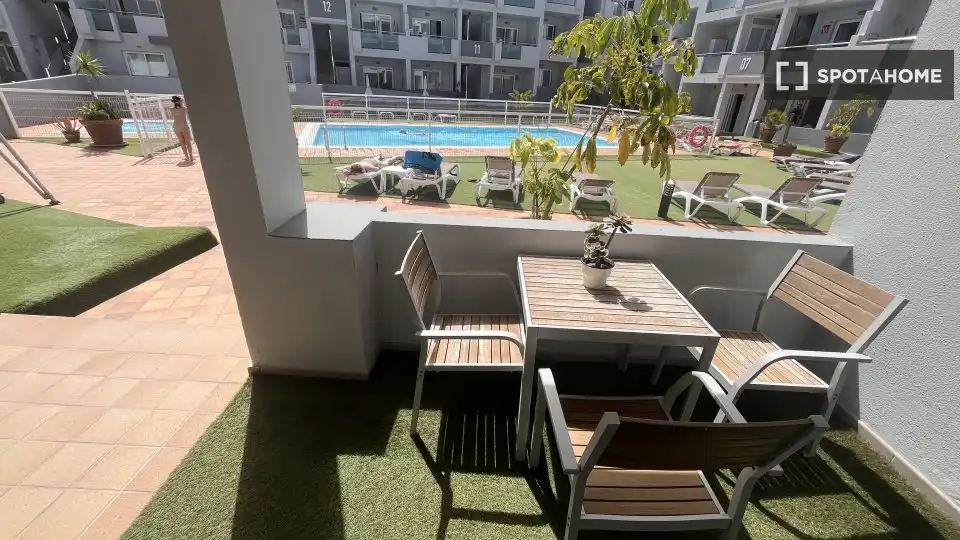 Terrasse von Wohnungen zur untervermieten in La Oliva mit Klimaanlage, Terrasse und Möbliert