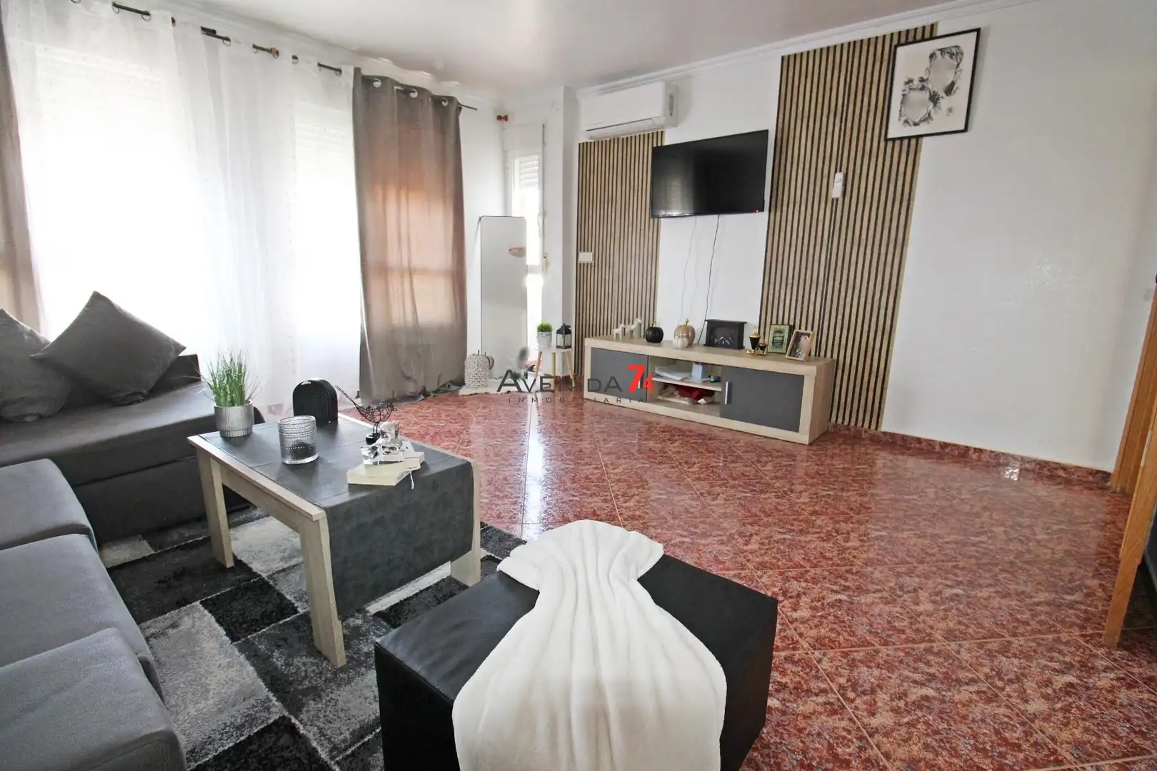 Living room of Flat for sale in Lorca  with Air Conditioner, Storage room and Furnished