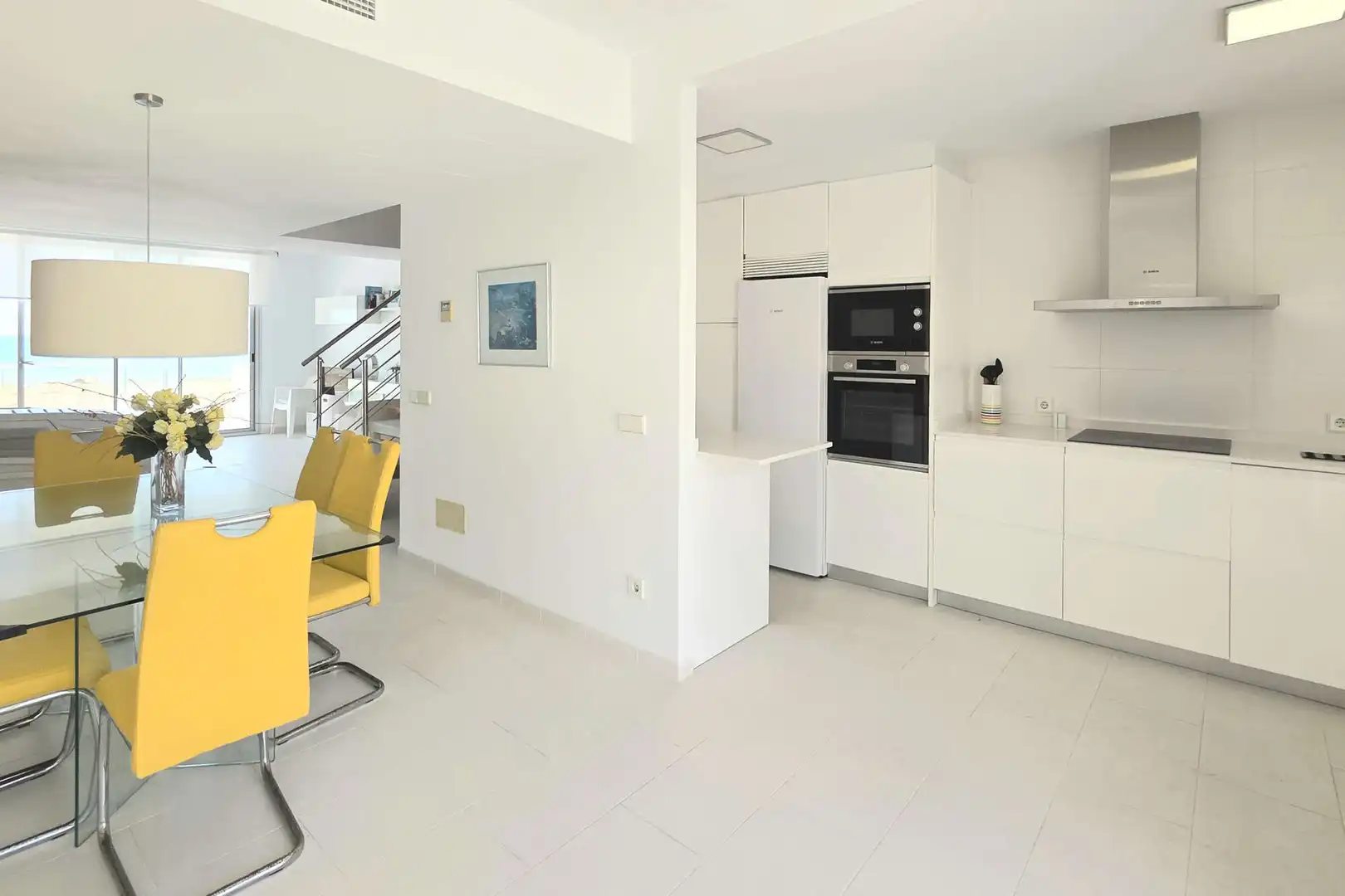 Küche von Einfamilien-Reihenhaus zum Verkauf in Santa Margalida mit Klimaanlage, Terrasse und Möbliert