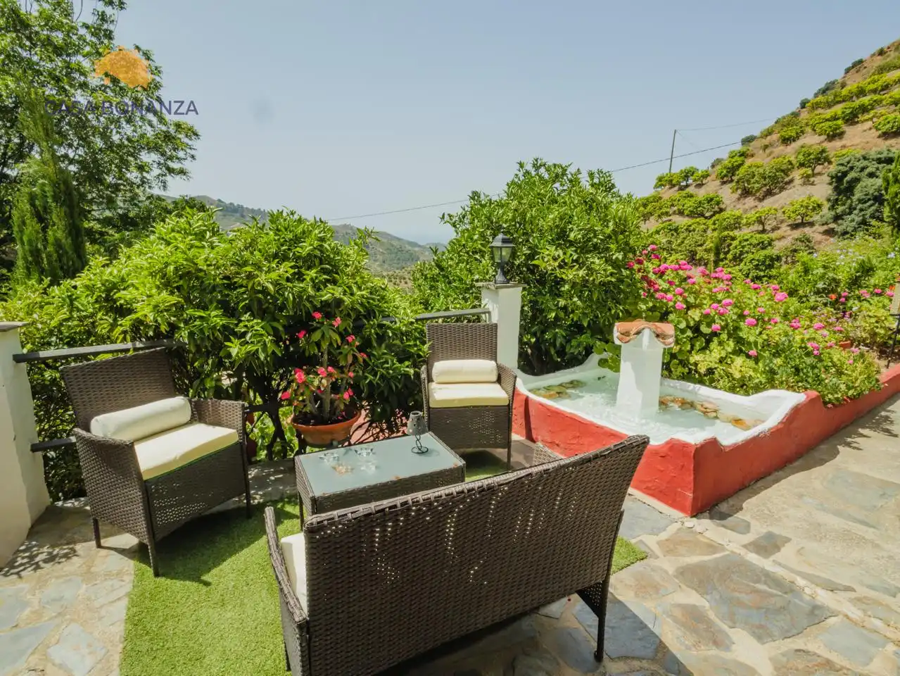 Terraza de Finca rústica en venta en Jete con Aire acondicionado, Jardín privado y Terraza