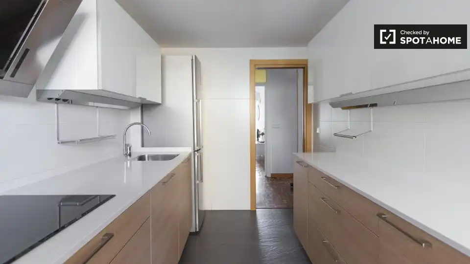 Kitchen of Flat for rent in Madrid  with Air Conditioner, Heating and Furnished