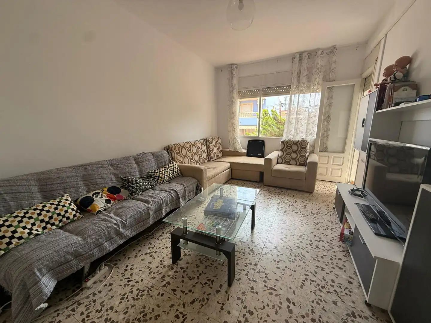 Sala d'estar de Pis en venda en Pulpí amb Aire condicionat, Terrassa i Moblat