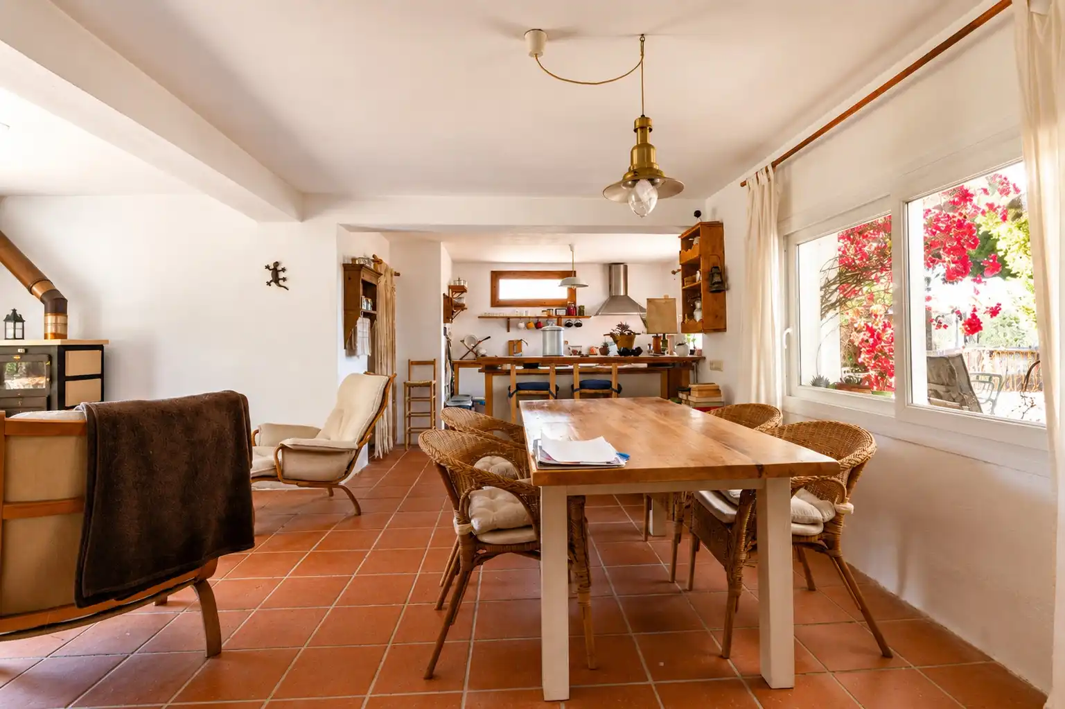Dining room of Houses for sale in Sant Cebrià de Vallalta  with Air Conditioner, Heating and Private garden