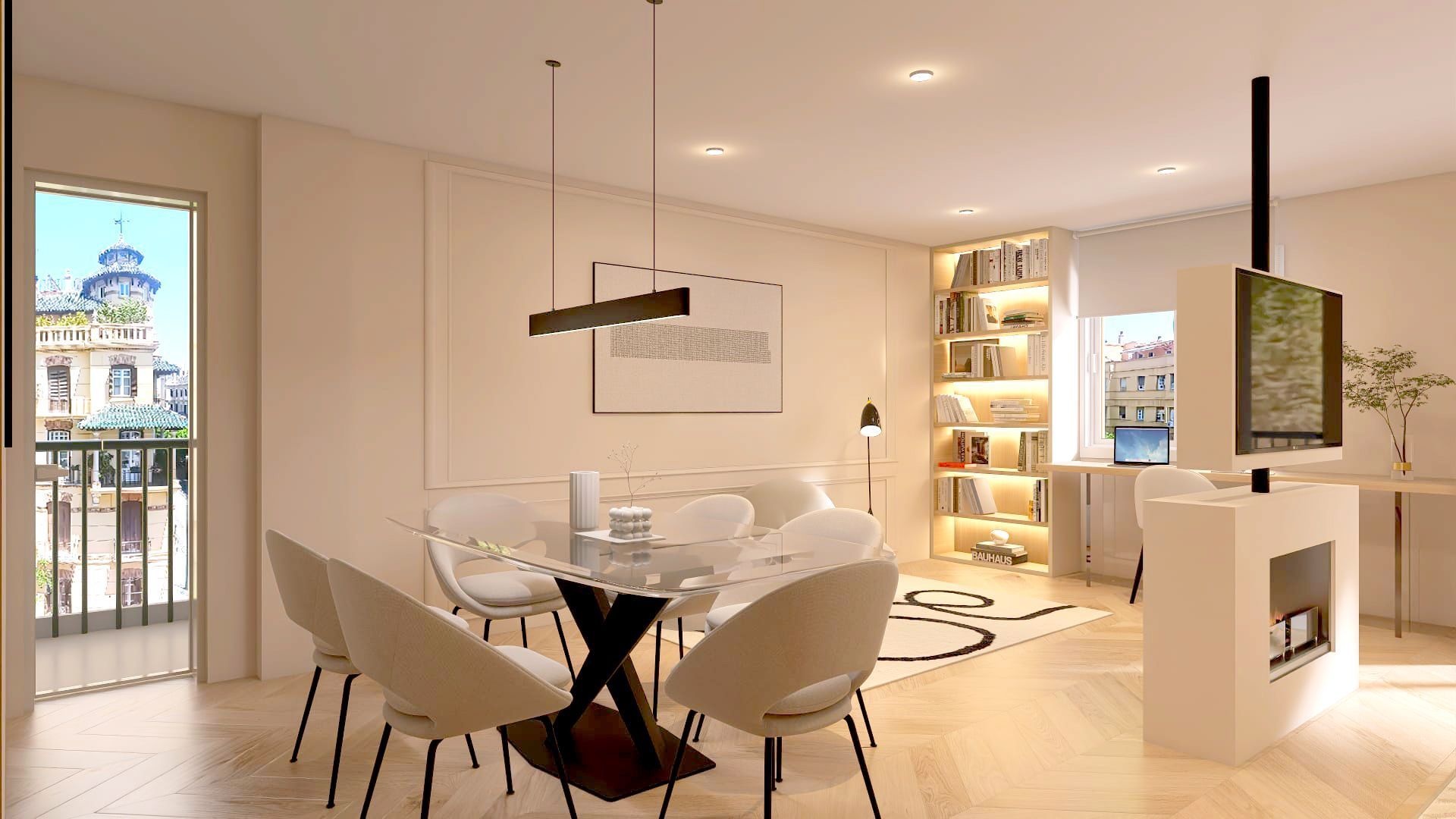 Dining room of Flat for sale in Málaga Capital  with Air Conditioner, Heating and Terrace