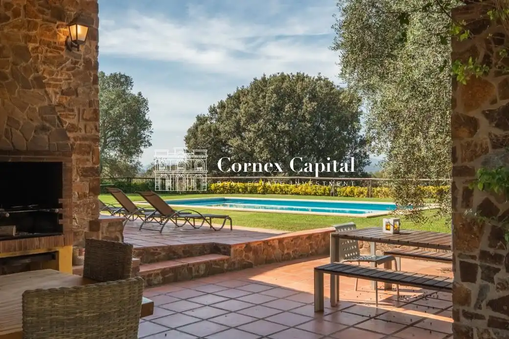 Terraza de Finca rústica de alquiler en Fontanilles con Aire acondicionado, Calefacción y Jardín privado