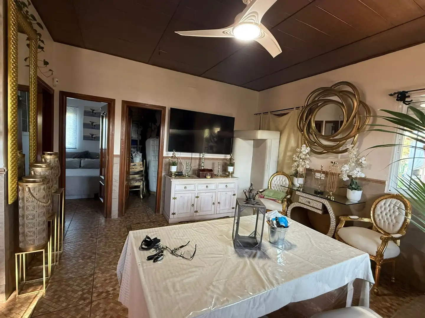 Comedor de Finca rústica en venta en Arroyo de San Serván con Aire acondicionado, Jardín privado y Trastero