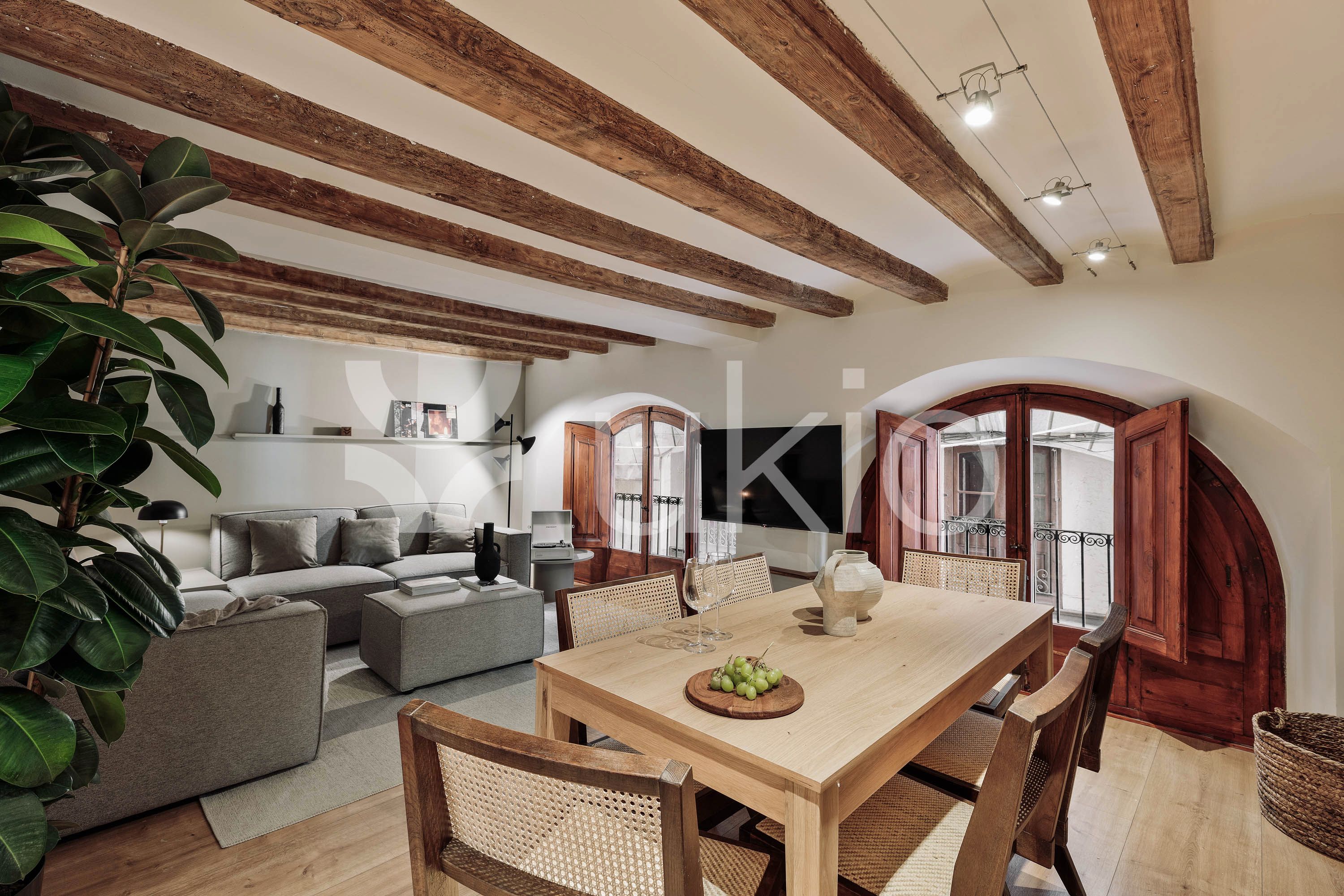 Living room of Apartment to rent in  Barcelona Capital  with Air Conditioner, Heating and Furnished