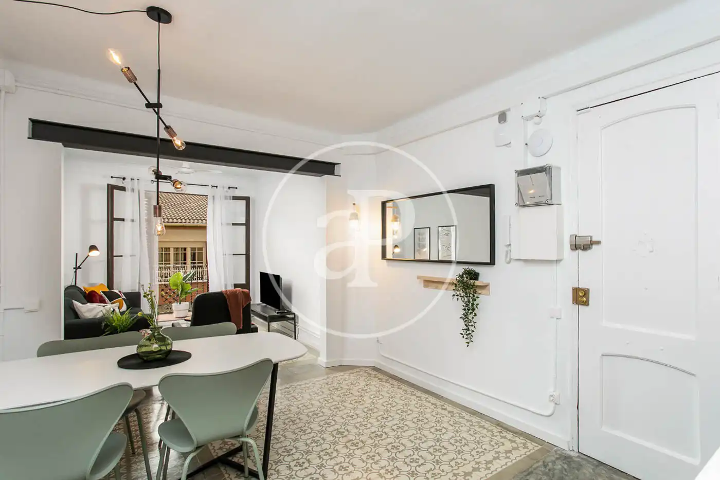 Wohnzimmer von Wohnung zum Verkauf in Barcelona mit Heizung, Terrasse und Möbliert