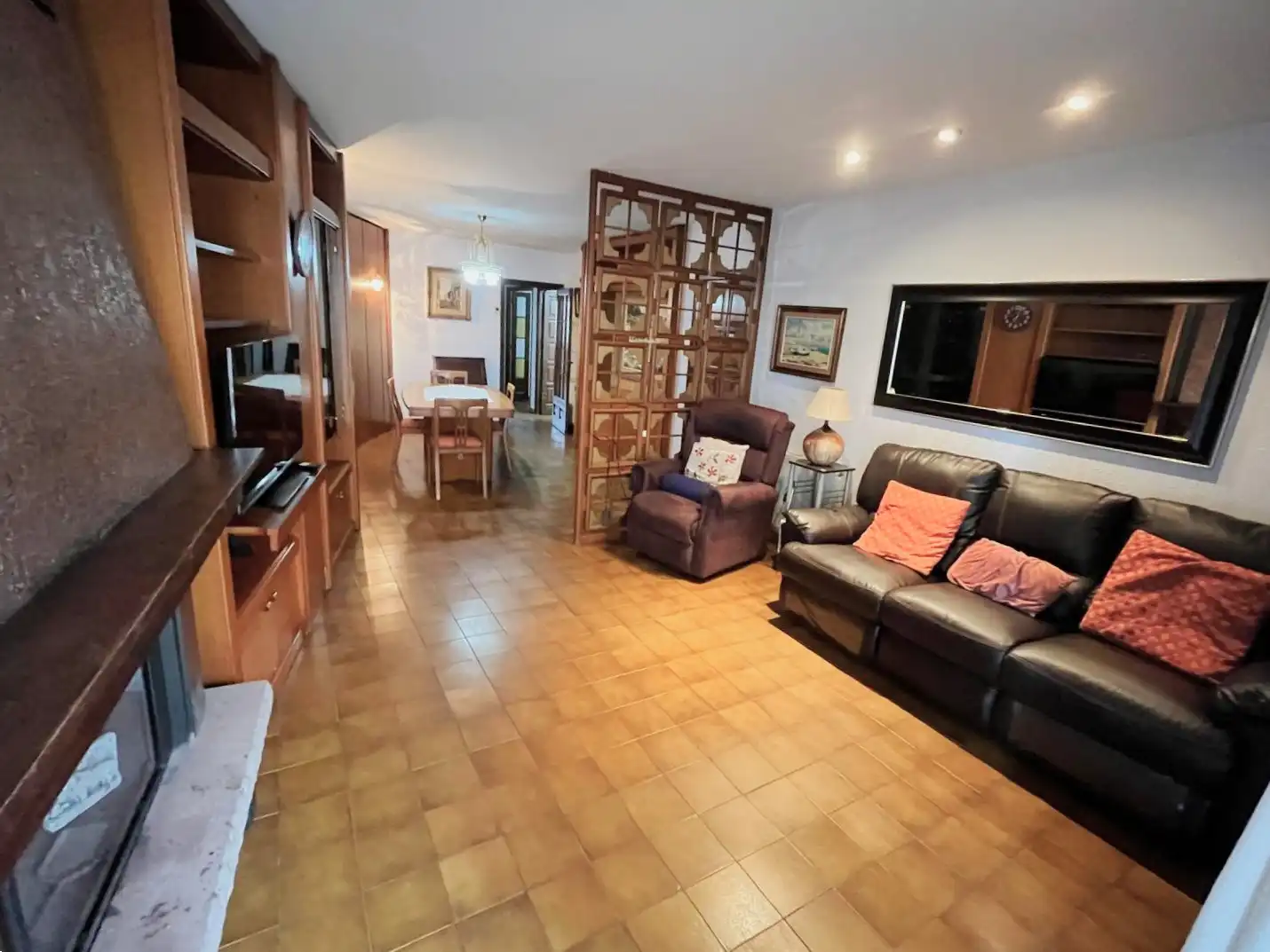 Living room of Flat for sale in Palamós  with Heating, Terrace and Furnished