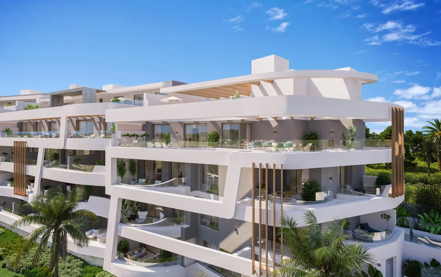 Vista exterior de Apartament en venda en Marbella amb Aire condicionat, Terrassa i Piscina