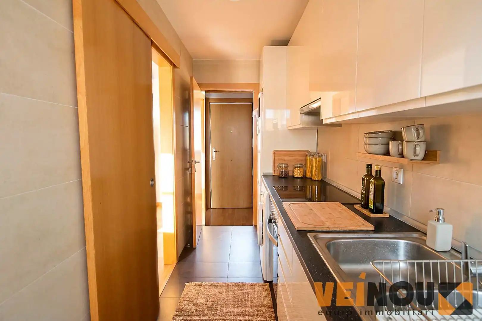 Kitchen of Flat for sale in Badalona  with Air Conditioner, Heating and Terrace