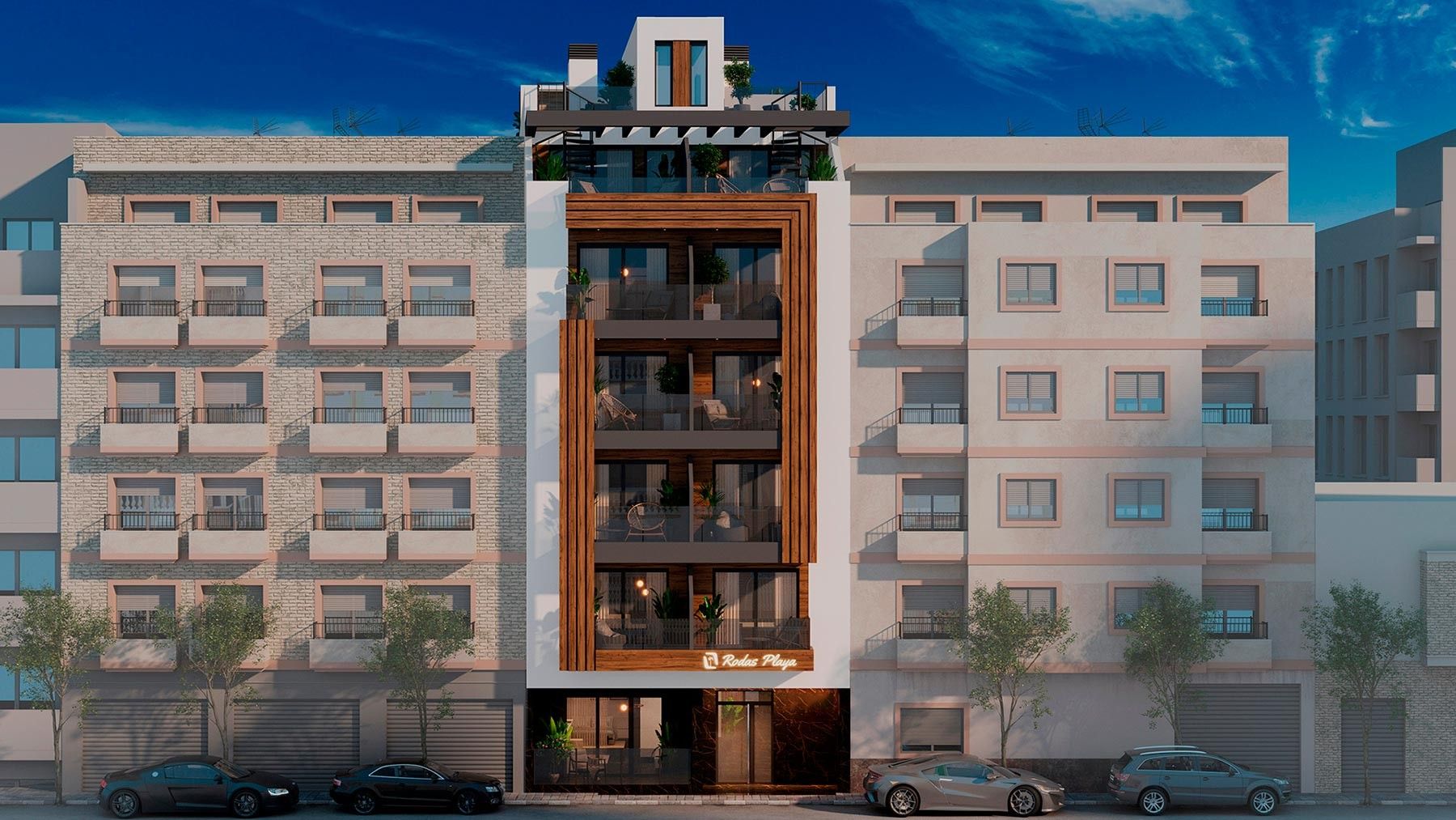 Vista exterior de Apartament en venda en Torrevieja amb Terrassa, Sauna i Piscina comunitària