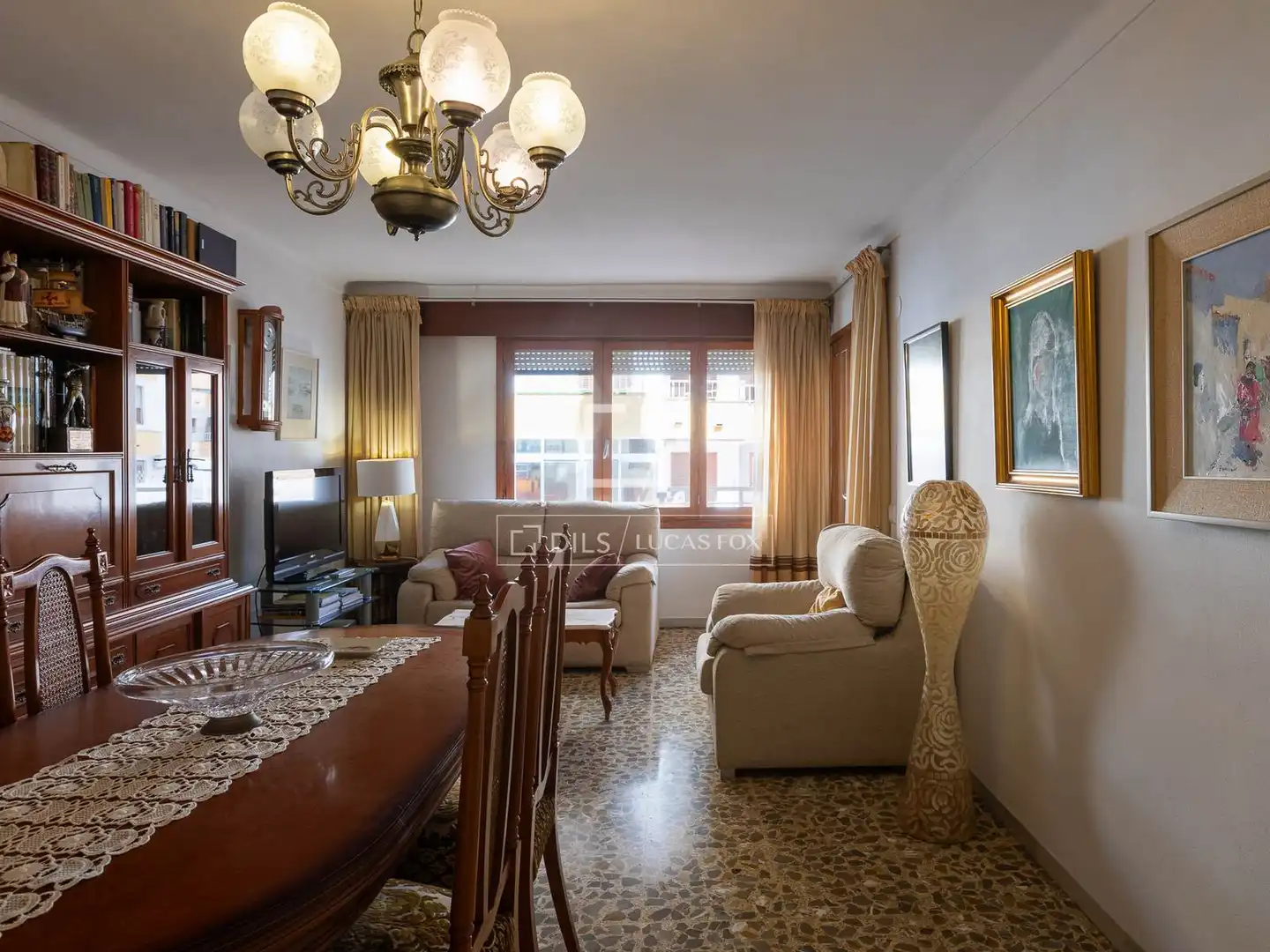 Living room of Flat for sale in Eivissa  with Air Conditioner, Terrace and Furnished