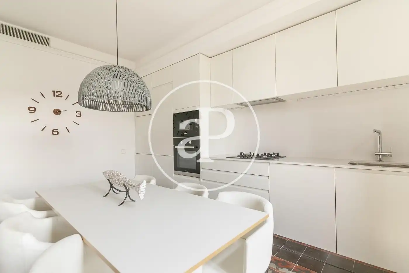 Küche von Wohnung zur Miete in Barcelona mit Klimaanlage, Heizung und Möbliert