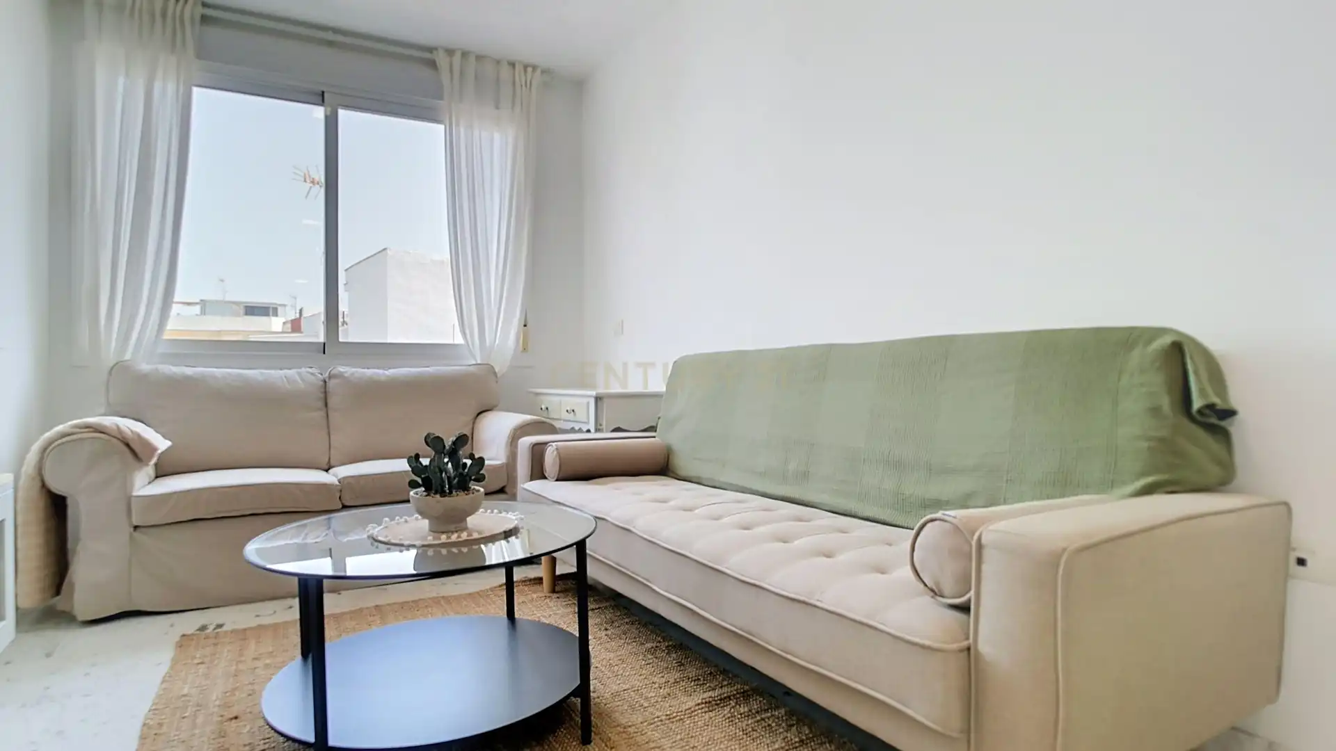 Wohnzimmer von Wohnungen zur Miete in Mijas mit Klimaanlage, Ofen und Waschmaschine
