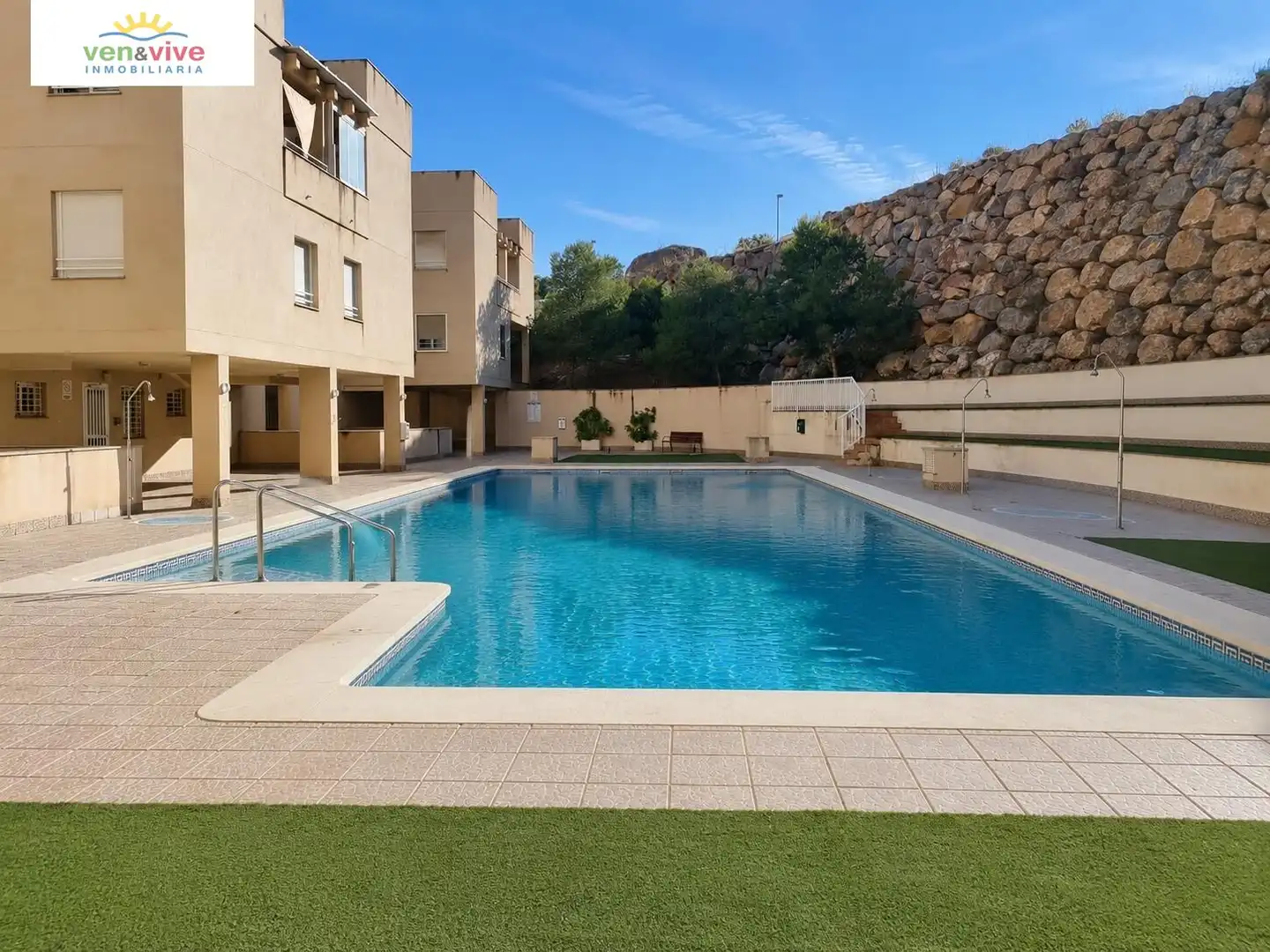 Swimming pool of Flat for sale in Roquetas de Mar  with Air Conditioner, Terrace and Community pool