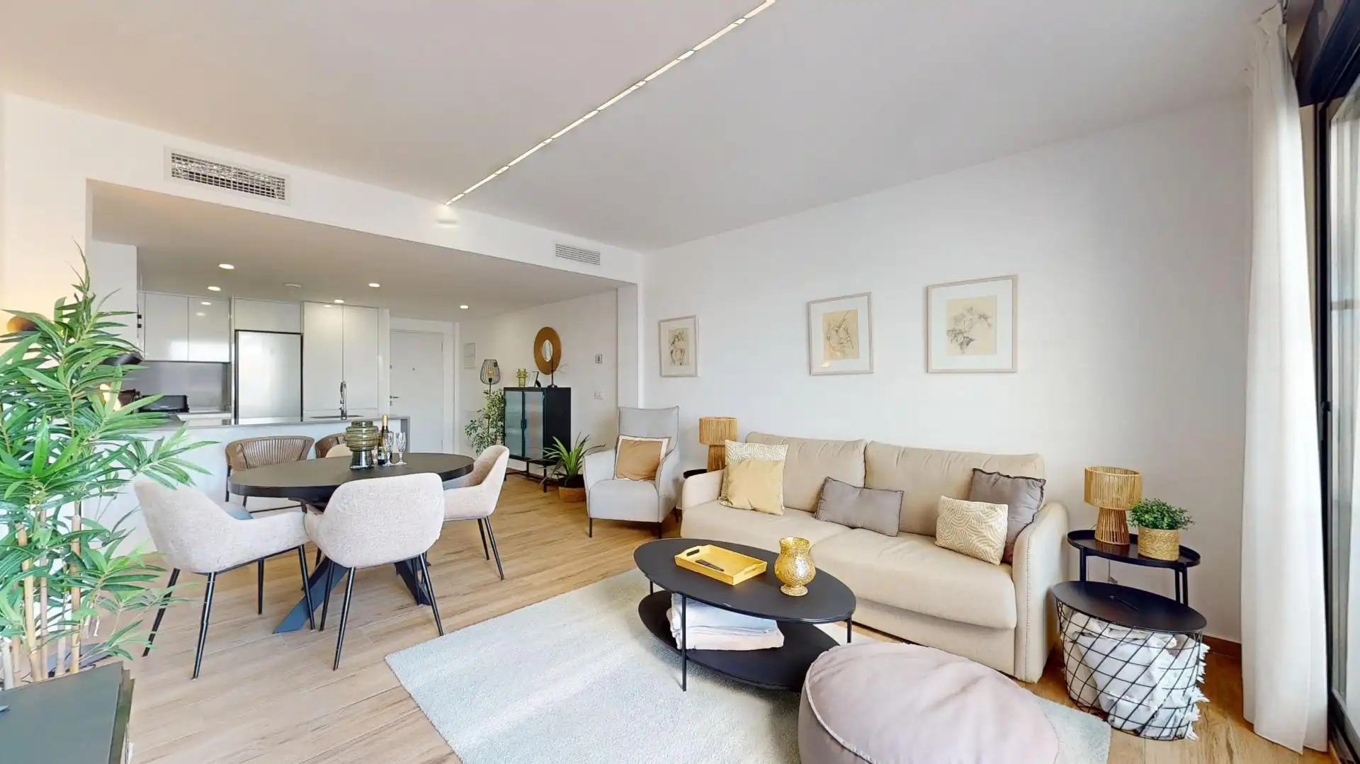 Sala d'estar de Apartament en venda en San Javier amb Aire condicionat, Terrassa i Moblat