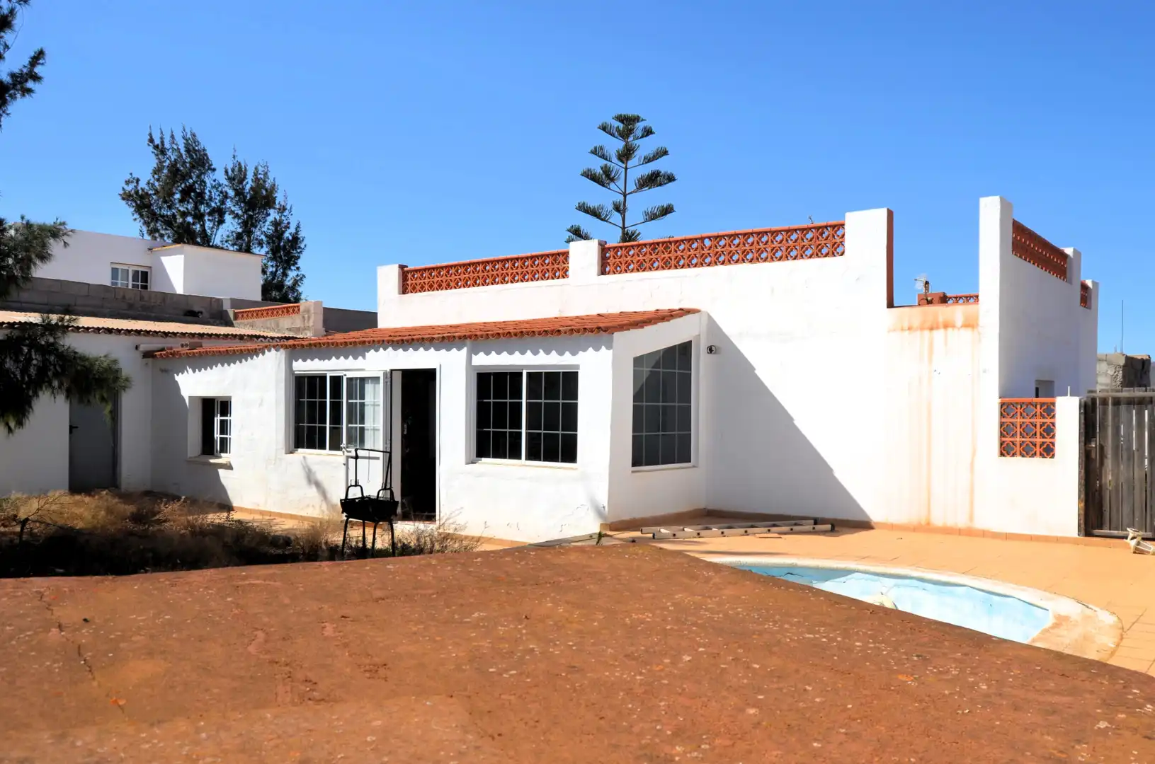 Vista exterior de Casa o xalet en venda en Antigua amb Jardí privat, Terrassa i Traster