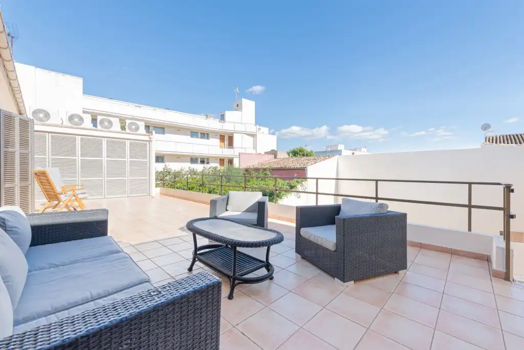 Terrassa de Finca rústica en venda en Sa Pobla amb Aire condicionat, Jardí privat i Terrassa