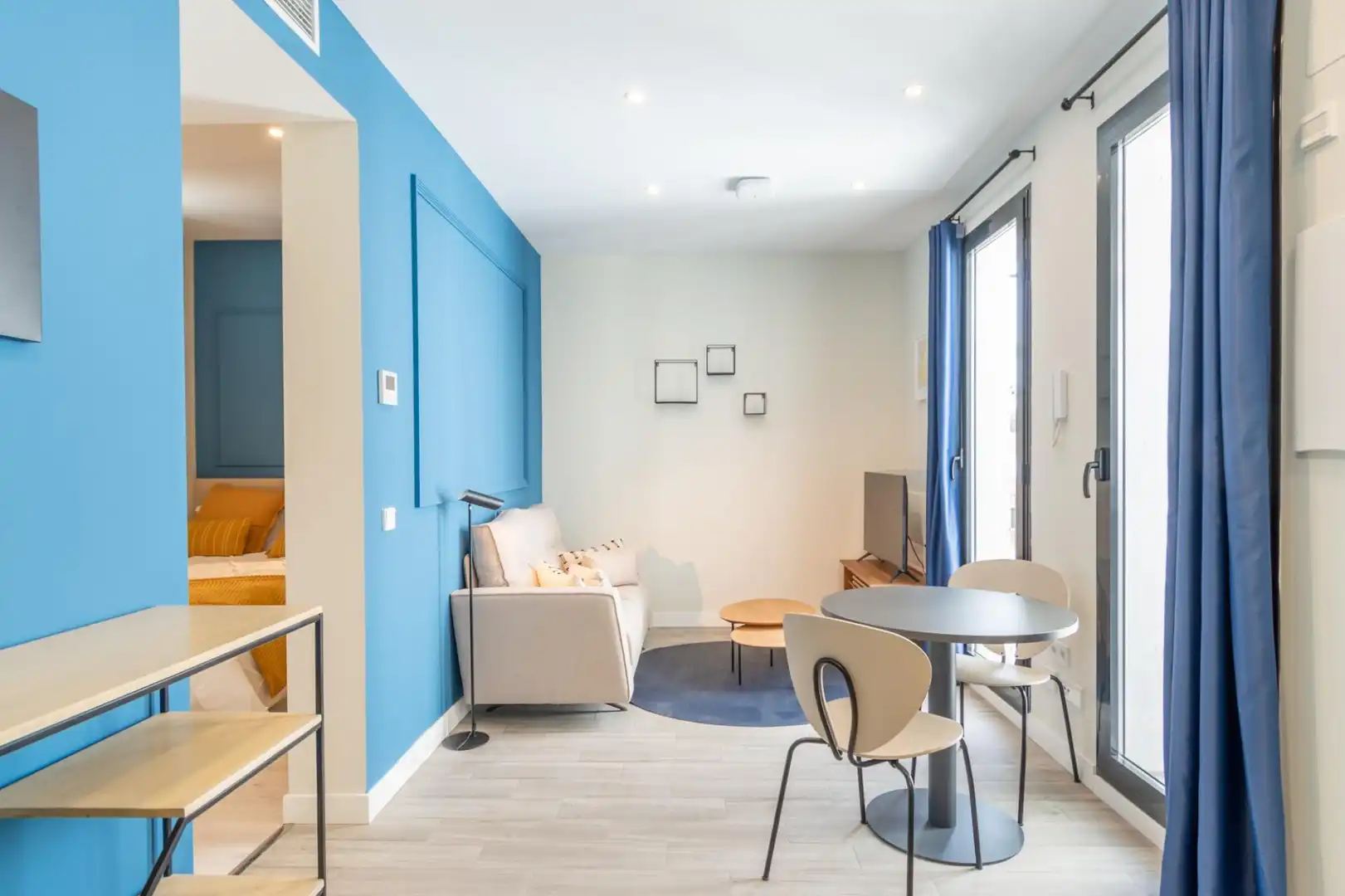 Wohnzimmer von Wohnung zur Miete in Madrid mit Klimaanlage und Möbliert