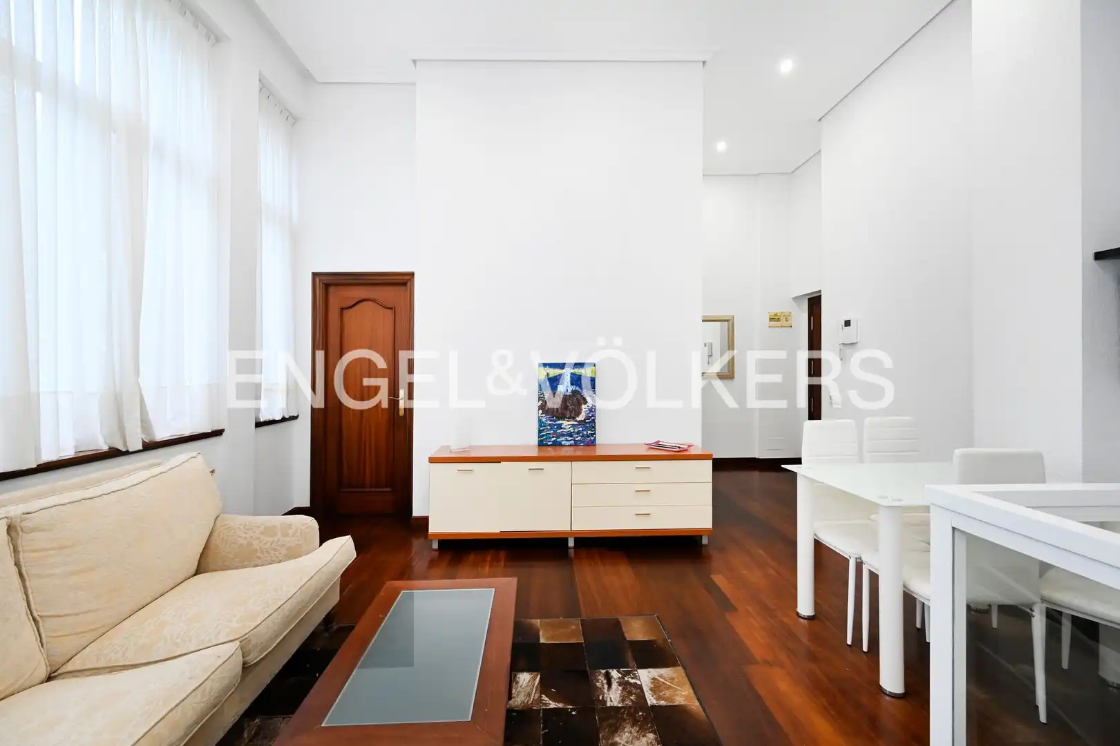 Wohnzimmer von Maisonette zur Miete in Santander mit Heizung, Privatgarten und Parkett