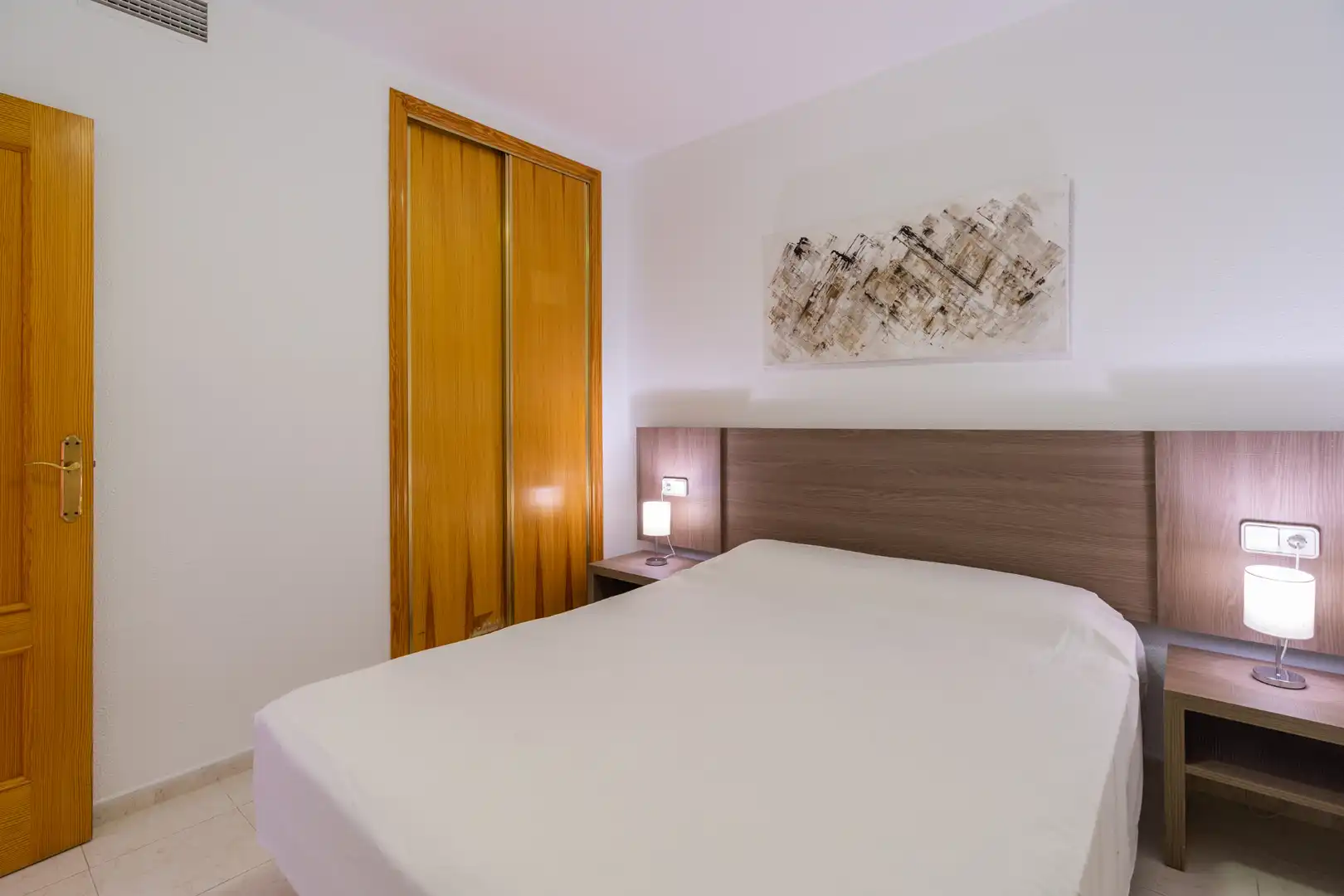 Schlafzimmer von Wohnung zum Verkauf in Calpe / Calp mit Klimaanlage, Terrasse und Möbliert