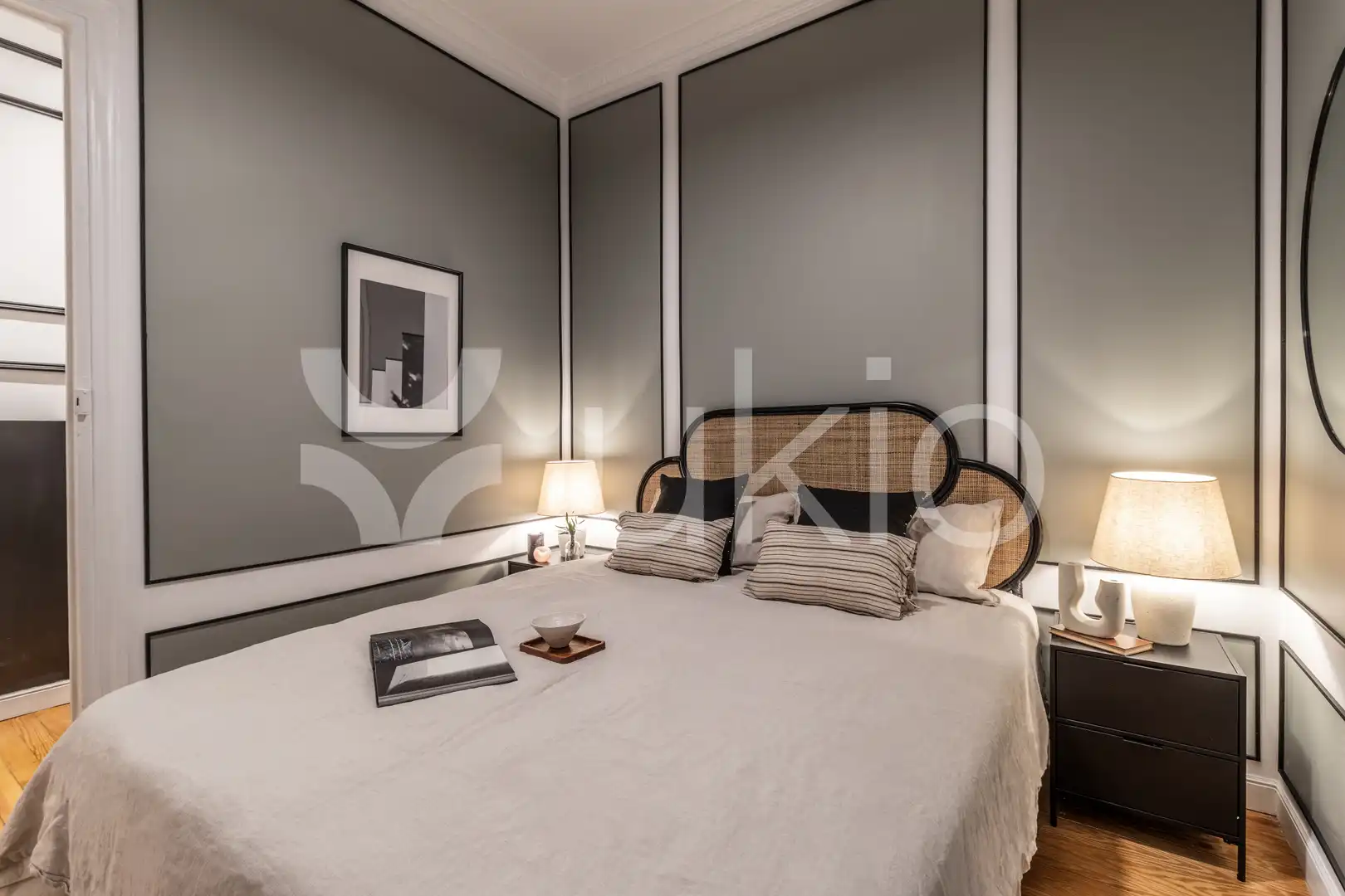 Schlafzimmer von Wohnungen zur Miete in Madrid mit Klimaanlage, Heizung und Möbliert