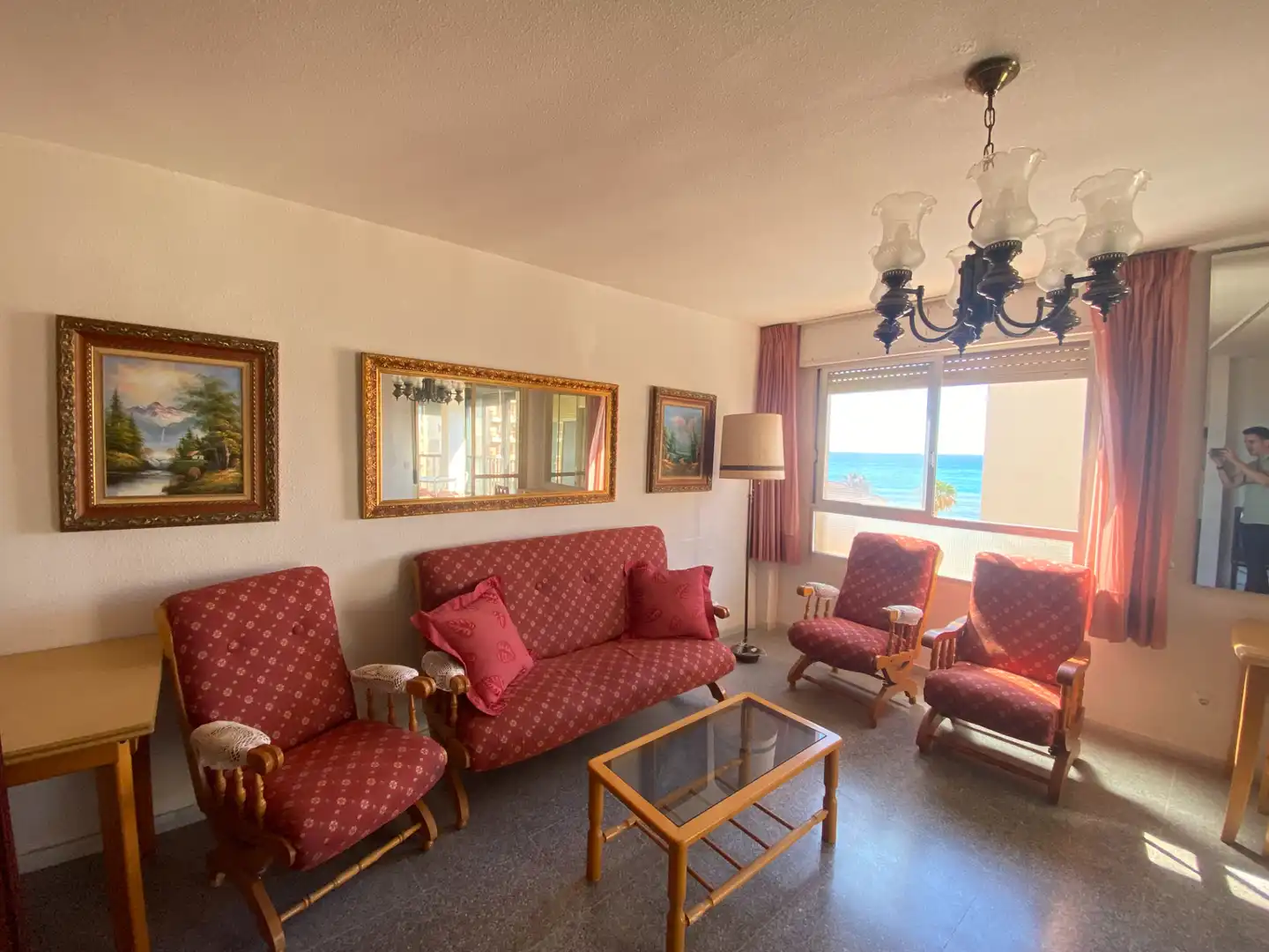 Living room of Flat for sale in Águilas  with Terrace, Storage room and Furnished