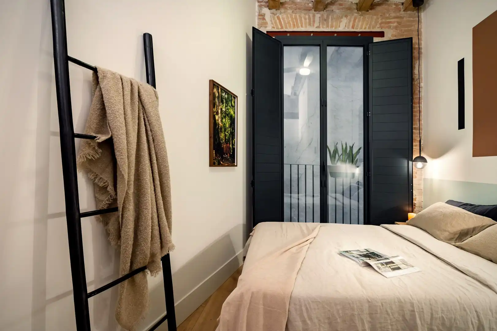 Schlafzimmer von Wohnungen zur Miete in Barcelona mit Klimaanlage, Heizung und Terrasse