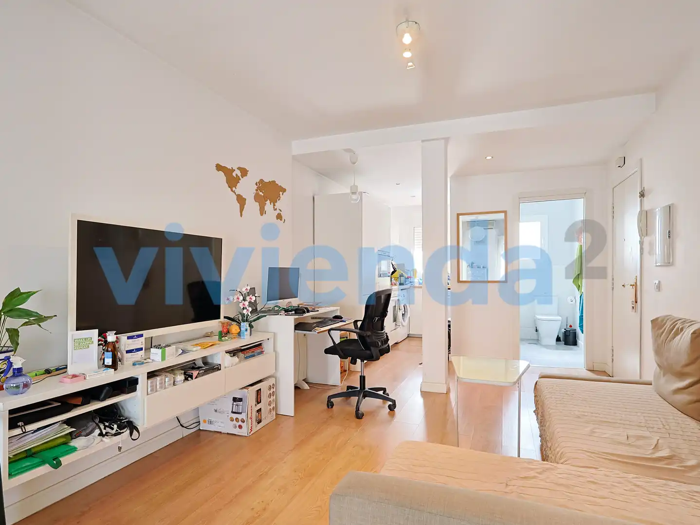 Living room of Flat for sale in Madrid  with Air Conditioner, Heating and Furnished