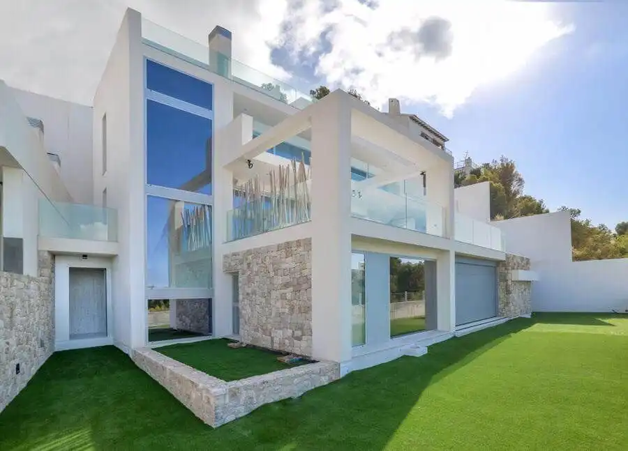 Vista exterior de Casa o chalet en venta en Benidorm con Aire acondicionado, Jardín privado y Terraza