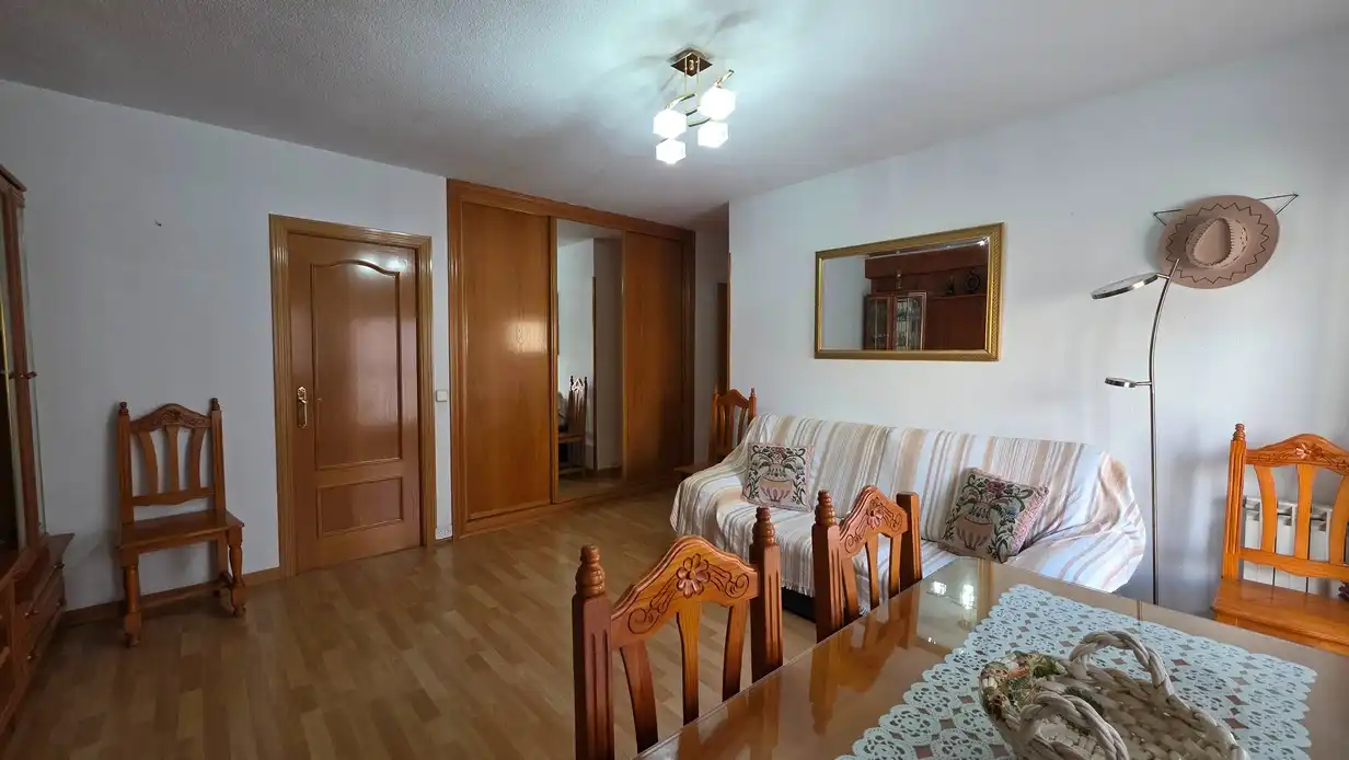 Living room of Flat for rent in Madrid  with Heating, Terrace and Furnished