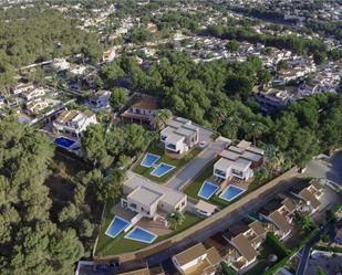 Exterior view of Single-family semi-detached for sale in Moraira  with Air Conditioner and Swimming Pool