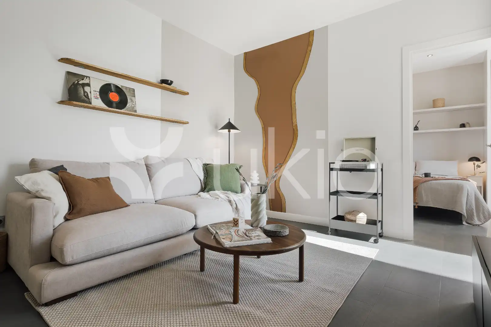 Sala de estar de Apartamento de alquiler en Madrid con Aire acondicionado, Calefacción y Terraza