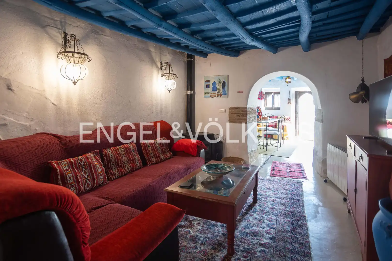 Sala de estar de Casa o chalet en venta en Cazalla de la Sierra con Calefacción, Amueblado y Balcón