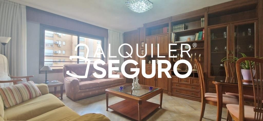 Sala d'estar de Pis de lloguer en  Madrid Capital amb Aire condicionat, Calefacció i Piscina