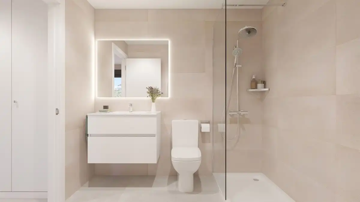 Baño de Apartamento en venta en Mijas con Aire acondicionado, Terraza y Trastero