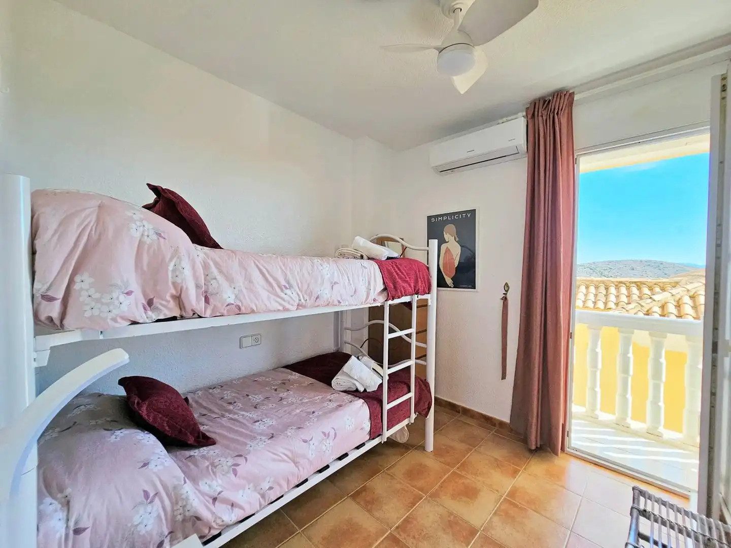 Bedroom of Detached homes for rent in La Manga del Mar Menor  with Air Conditioner, Heating and Terrace