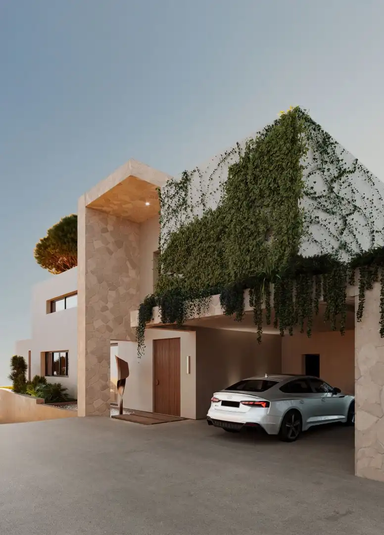 Exterior view of Houses for sale in Estepona  with Air Conditioner, Private garden and Terrace